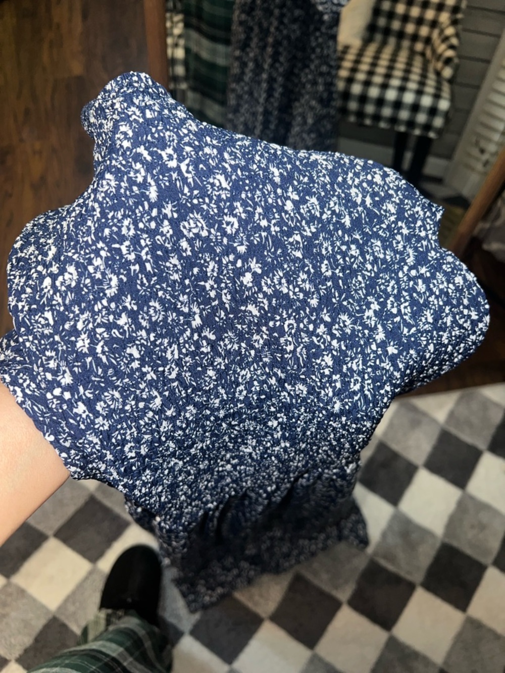 Pretty Garden Navy Floral Short-Sleeve Maxi Dress - Picture 8 of 8